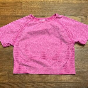 Hot pink work out crop top, size large